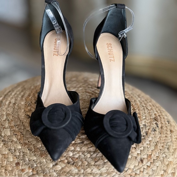 Black suede distressed stilettos heels - Picture 12 of 12